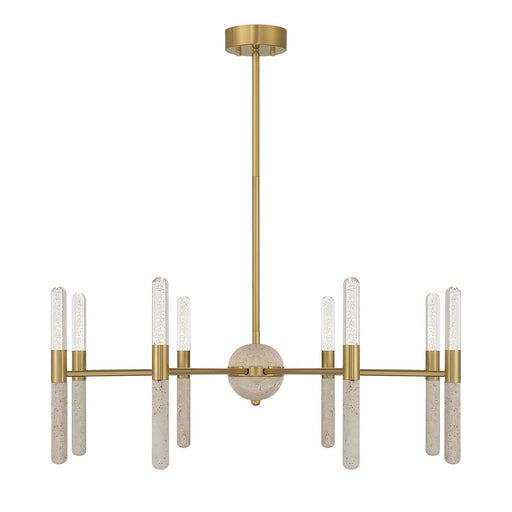 Linden 8-Light LED Chandelier in Warm Brass