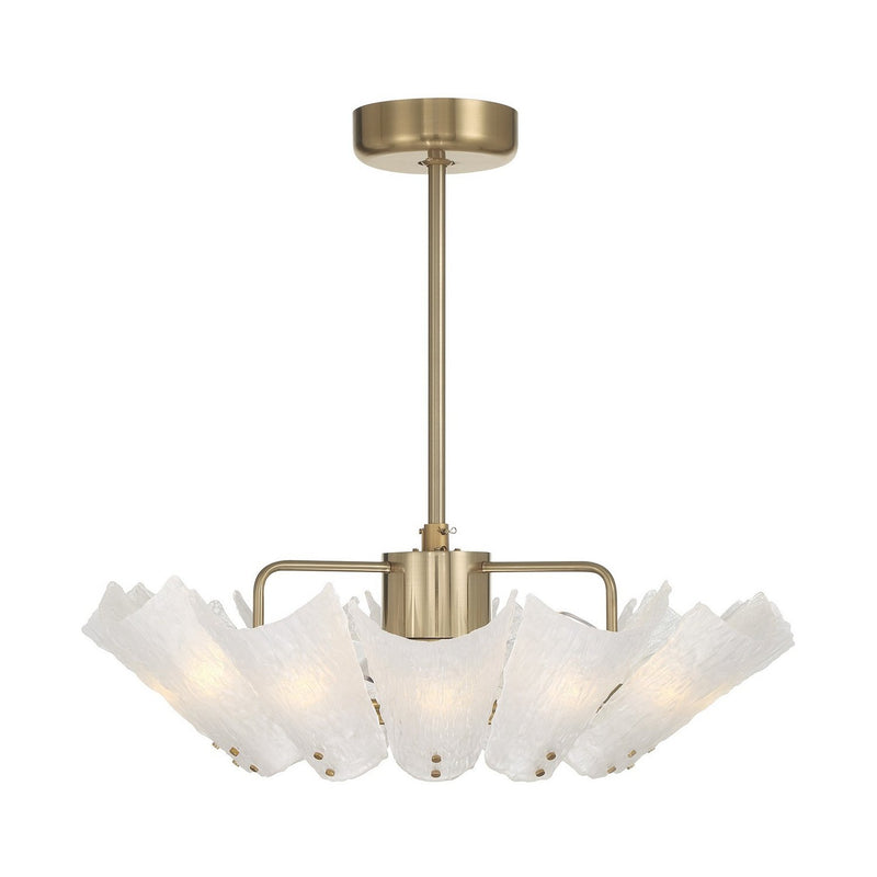 Celina 32" Fan D'Lier in Noble Brass