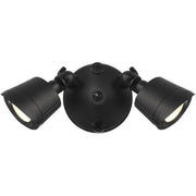 LED Double Flood Light Outdoor Wall Sconce in Black