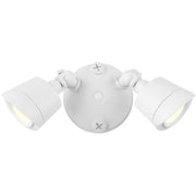LED Double Flood Light Outdoor Wall Sconce in White