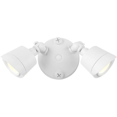 LED Double Flood Light Outdoor Wall Sconce in White