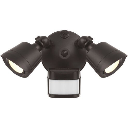 Motion Sensor LED Double Flood Light Outdoor Wall Sconce in Bronze