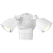 Motion Sensor LED Double Flood Light Outdoor Wall Sconce in White