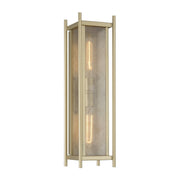 Jacobs 2-Light Outdoor Wall Lantern in Serene Brass