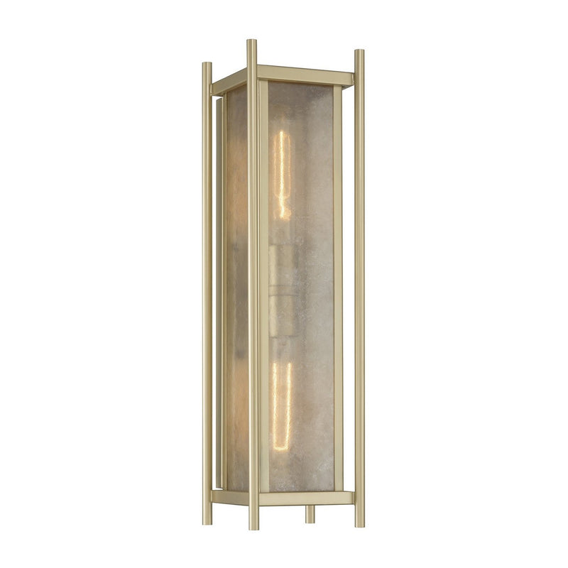 Jacobs 2-Light Outdoor Wall Lantern in Serene Brass
