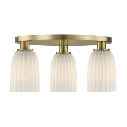 Baldwin 3-Light Flush Mount in Noble Brass