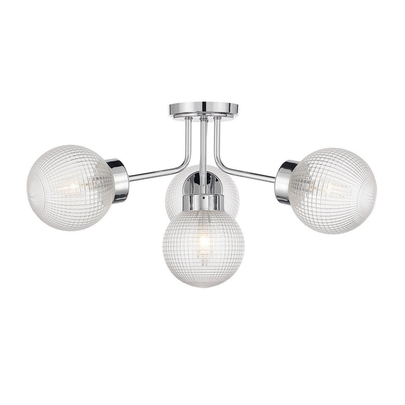 Coral 4-Light Semi-Flush Mount in Chrome