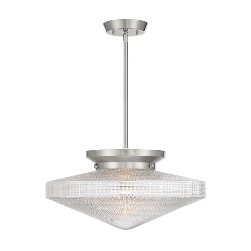 Norwich Convertible Pendant in Satin Nickel