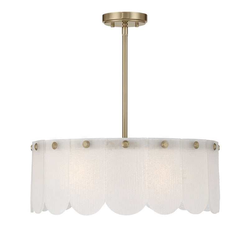 Ashton 4-Light Convertible Pendant in Noble Brass