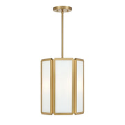 Leeds 3-Light Lantern Pendant in Warm Brass