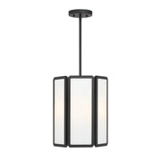 Leeds 3-Light Lantern Pendant in Matte Black