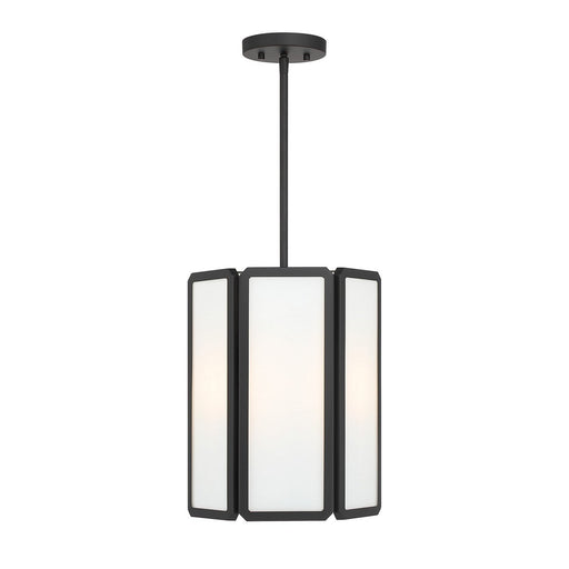 Leeds 3-Light Lantern Pendant in Matte Black