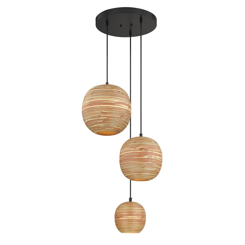 Pharr 3-Light Cluster Pendant in Matte Black