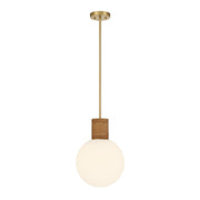 Jarrell Globe Pendant in Warm Brass