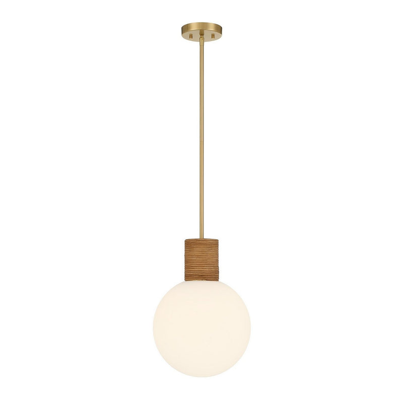 Jarrell Globe Pendant in Warm Brass