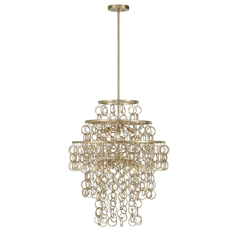 Setentas 9-Light Pendant in Noble Brass
