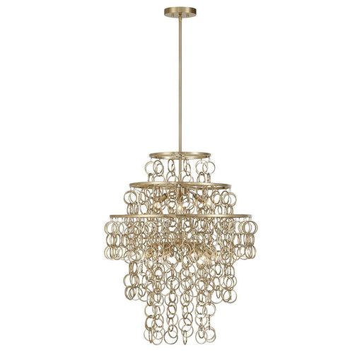 Setentas 9-Light Pendant in Noble Brass