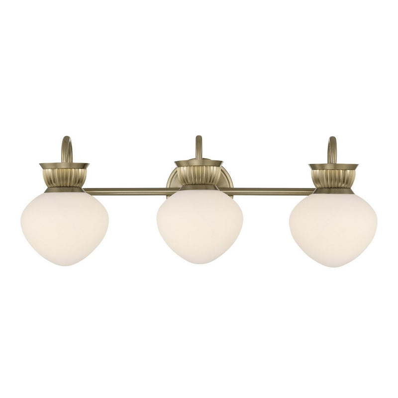 Melbourne 3-Light Bath Vanity Light in Noble Brass