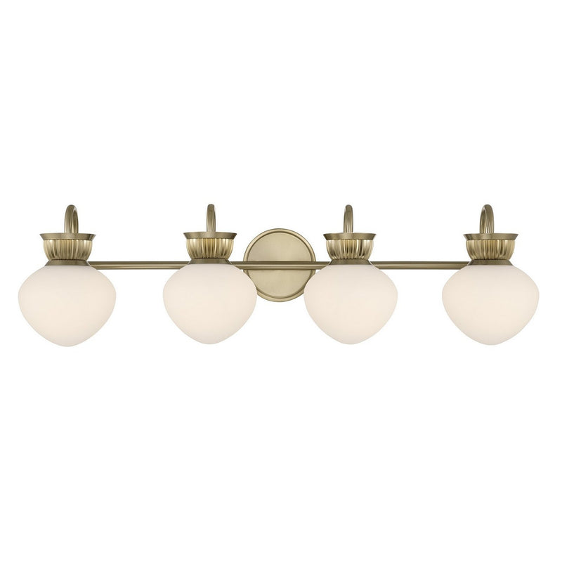 Melbourne 4-Light Bath Vanity Light in Noble Brass