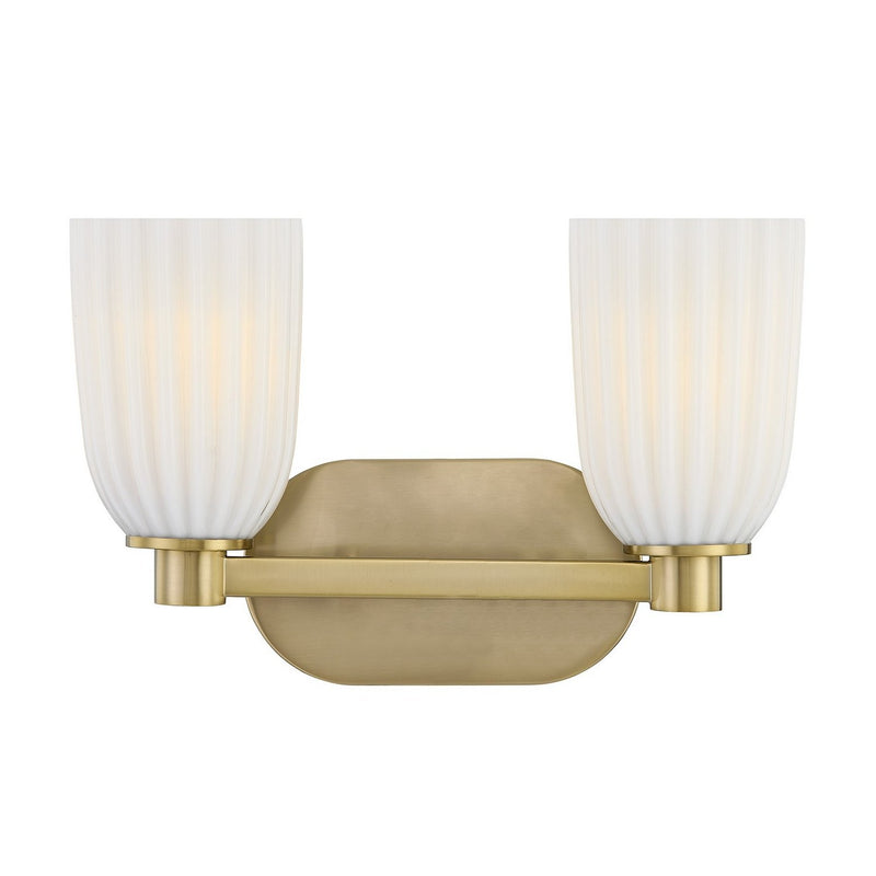 Baldwin 2-Light Bath Vanity Light in Noble Brass
