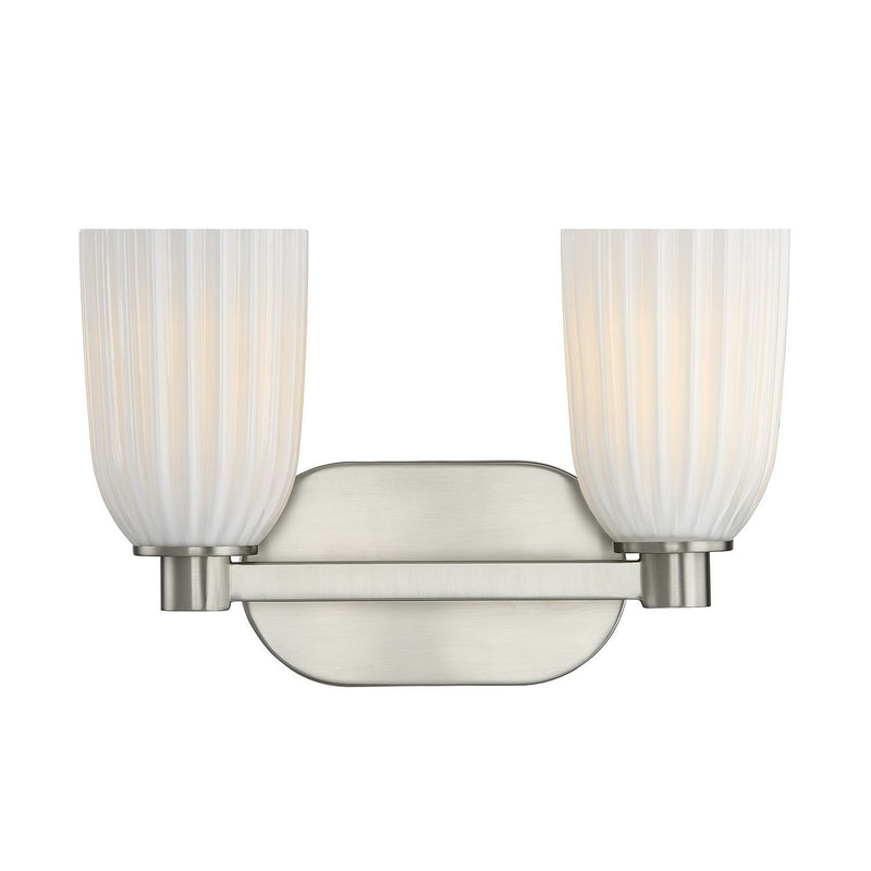 Baldwin 2-Light Bath Vanity Light in Satin Nickel
