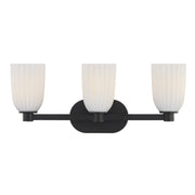 Baldwin 3-Light Bath Vanity Light in Matte Black