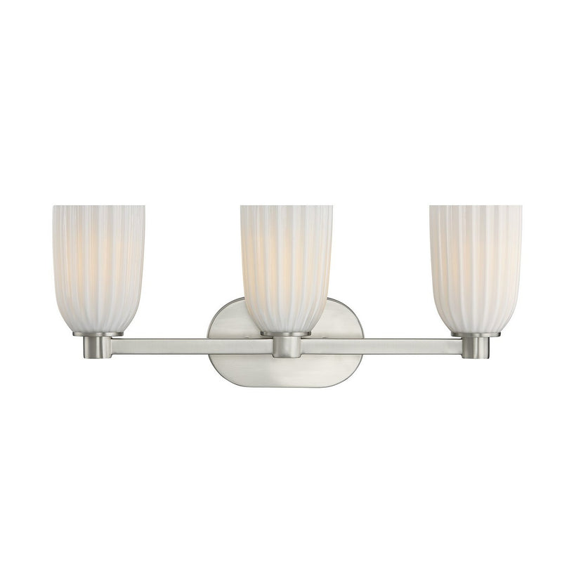 Baldwin 3-Light Bath Vanity Light in Satin Nickel