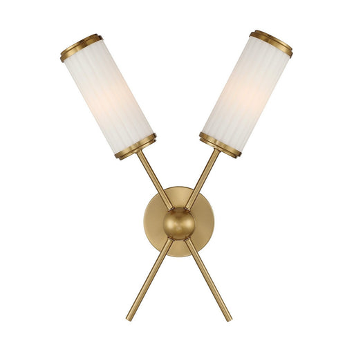 Denison 2-Light Wall Sconce in Warm Brass