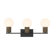 Jarrell 3-Light Bath Vanity Light in Matte Black