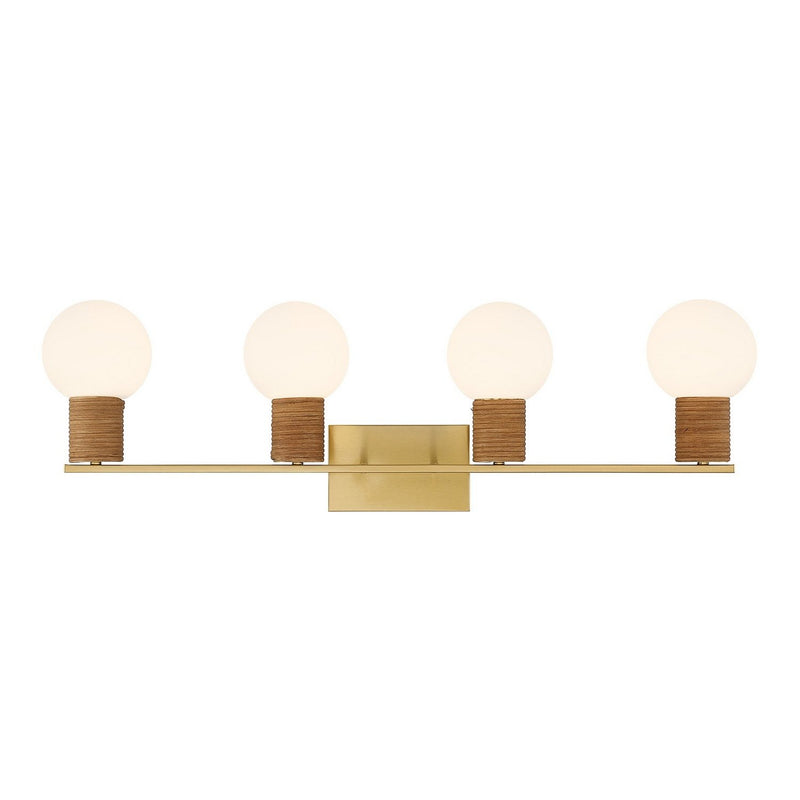 Jarrell 4-Light Bath Vanity Light in Warm Brass