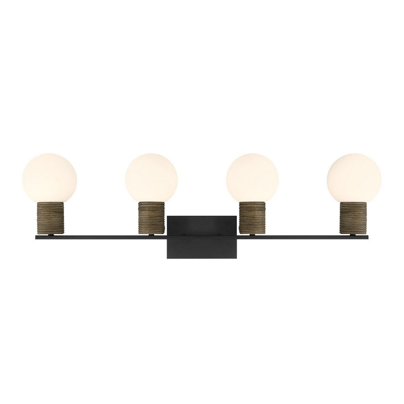 Jarrell 4-Light Bath Vanity Light in Matte Black