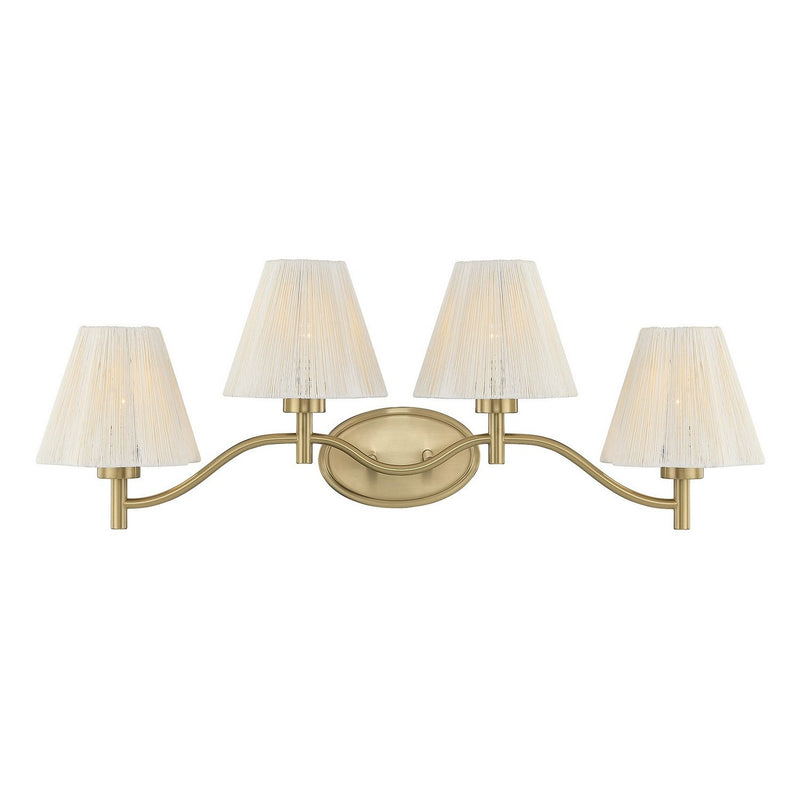 Rosa 4-Light Bath Vanity Light in Noble Brass