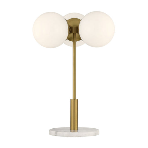 Turin 3-Light Table Lamp in Warm Brass