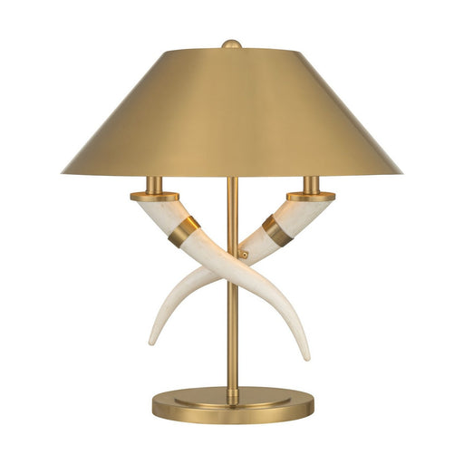 Hearne 2-Light Table Lamp in Warm Brass