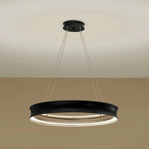Larousse 30" Round LED Pendant in Black