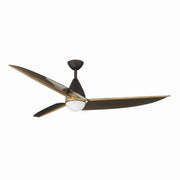 Lirden 65" LED Ceiling Fan in Dark Bronze / Translucent Brown Smoke