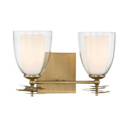 Elowen 2-Light Bath Vanity Light in Legacy Brass