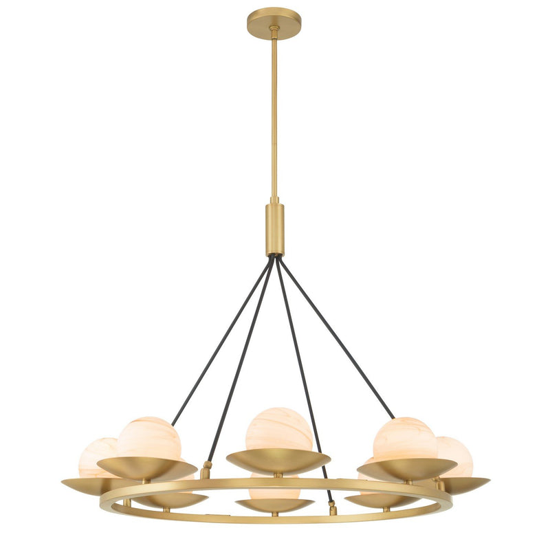 Olenne 8-Light Chandelier in Legacy Brass