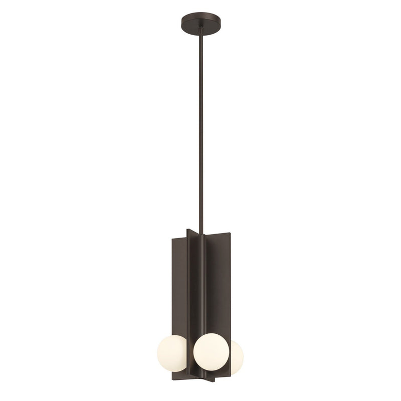 Vestra Small LED Pendant in Dark Bronze