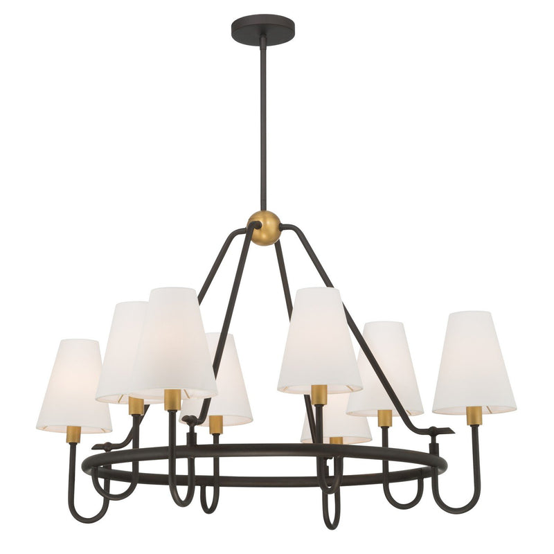 Bellforge 8-Light Chandelier in Legacy Brass