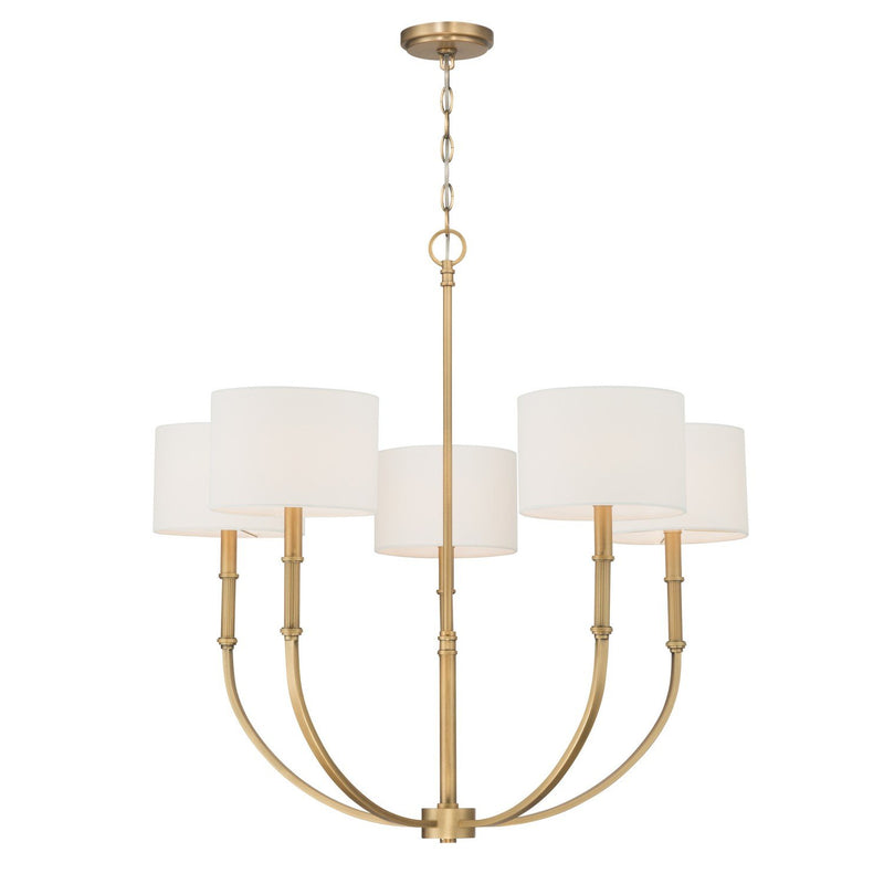 Molvene 5-Light Chandelier in Legacy Brass