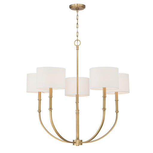 Molvene 5-Light Chandelier in Legacy Brass
