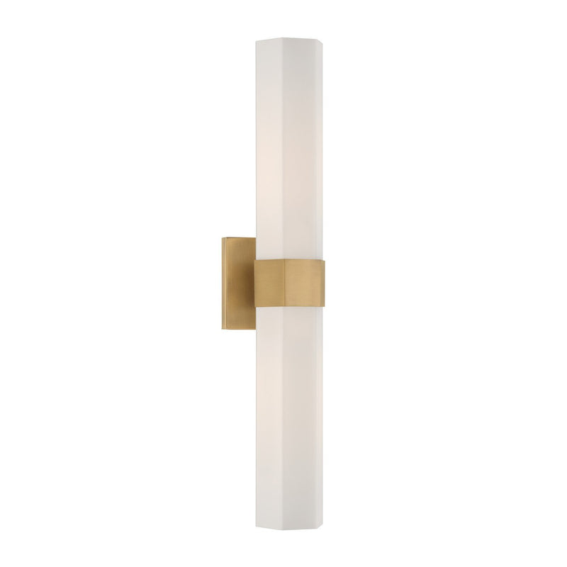 Delgada 2-Light Bath Sconce in Legacy Brass