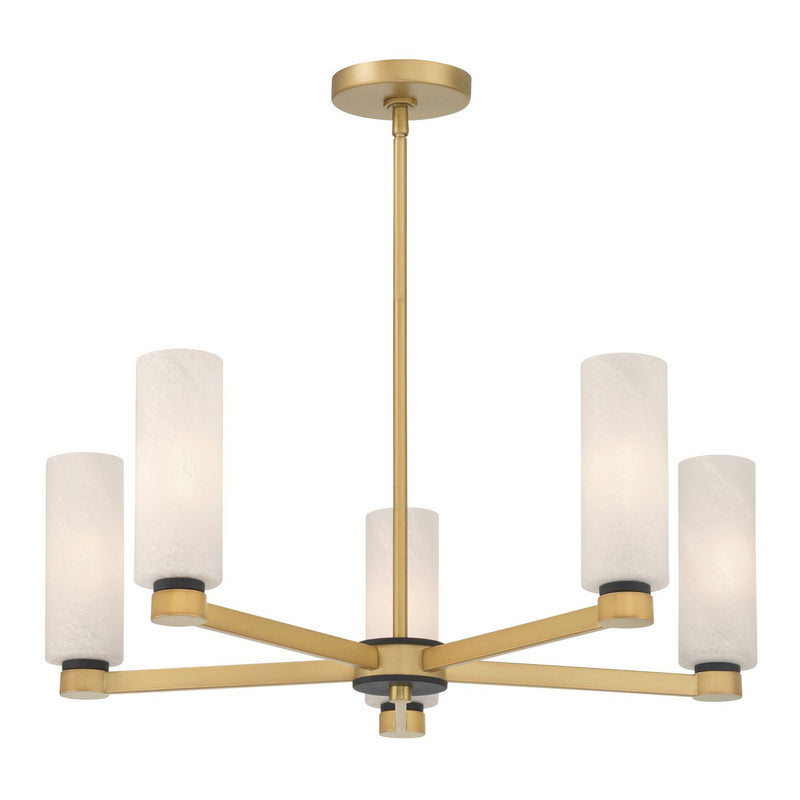 Wexmere 5-Light Chandelier in Legacy Brass