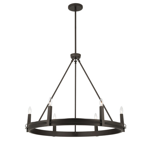 Dalvor 6-Light Chandelier in Dark Bronze