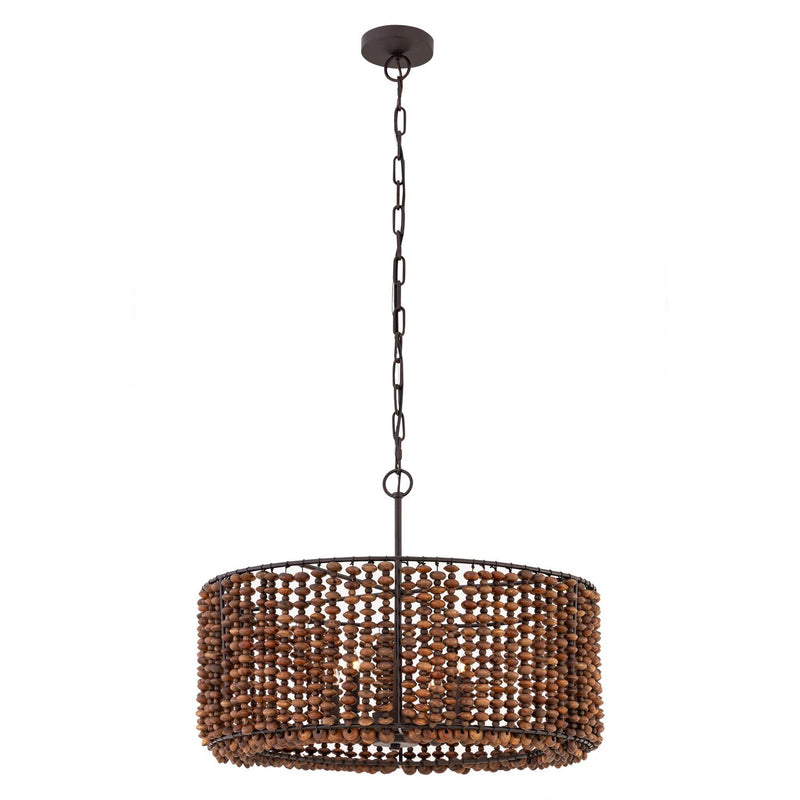 Beaudelle 4-Light Pendant in Dark Bronze