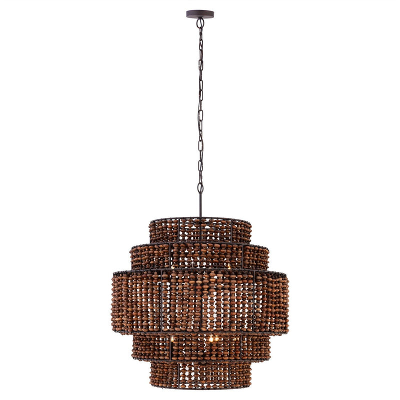 Beaudelle 9-Light Pendant in Dark Bronze