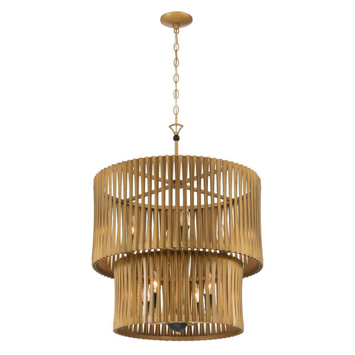 Aven 8-Light Pendant in Sand Coal Black