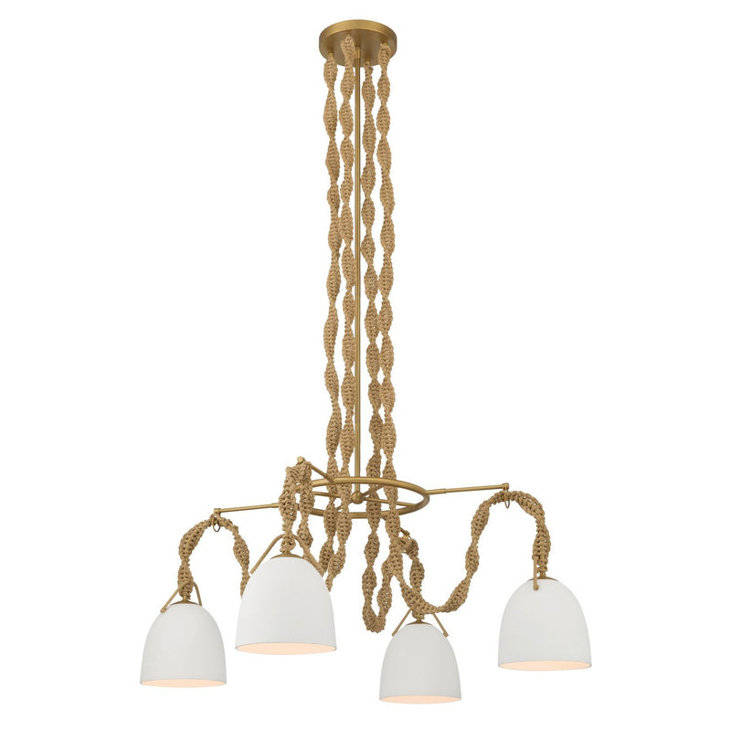 Cordón 4-Light Chandelier in Legacy Brass