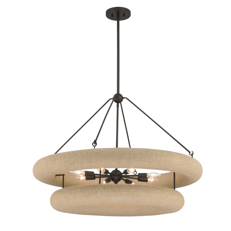 Aeris 8-Light Pendant in Dark Bronze
